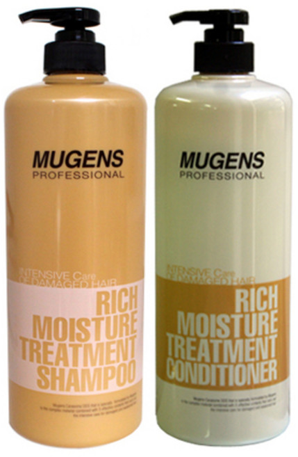 [멸치쇼핑]뮤겐스 리치 모이스춰 트리트먼트샴푸/컨디셔너(각1000ml)선택/산성샴푸린스, 트리트먼트산성샴푸+린스, 1L, 1개