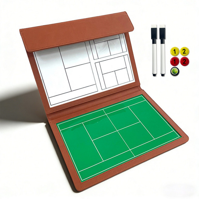 테니스 작전판 배드민턴 자석 훈련 경기 스포츠 접이식 코치 전술보드 감독, 1개, 2_연한 올리브