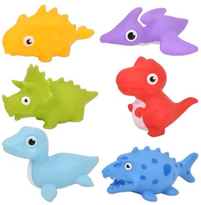 오즈토이 러버 목욕놀이 인형 6종, 6종 공룡, 2세트