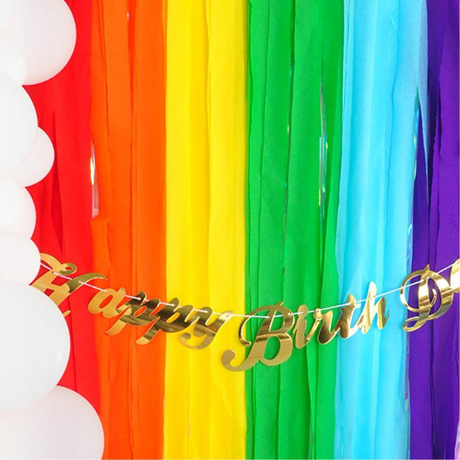 무지개 배경천 레인보우 파티스트리머 22m 롤 6종 백드롭 축제 할로윈벽장식 행사 카페