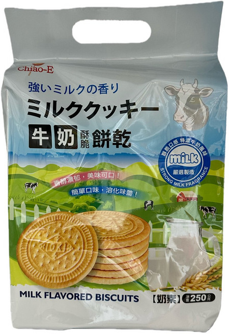 牛奶酥脆餅乾, 250g, 1個