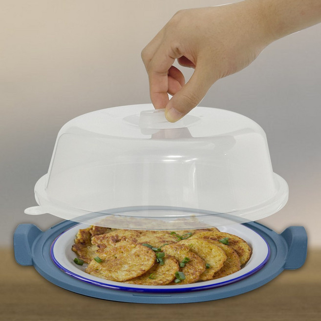 국산 (전자렌지 덮개+받침대 세트) 음식덮개 푸드커버, 1세트