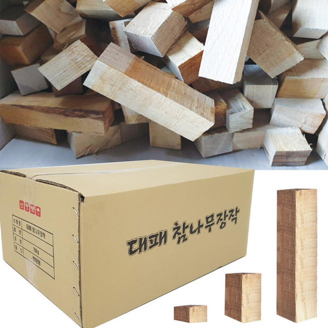 참나무 장작 캠핑용 미니장작 캠핑 땔감 16kg, 1개