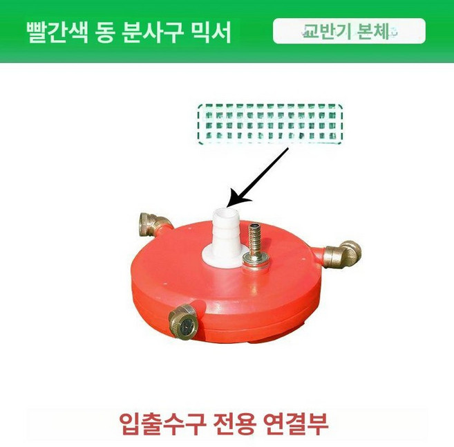 농약교반기 혼합기 전기필터 Agitator 농업 원형, 레드 소형 500kg A순동노즐, 1개