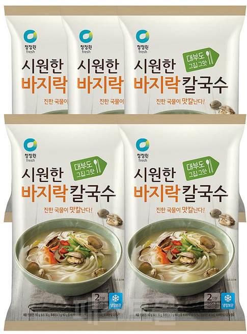 청정원 바지락 칼국수 366g 총 시원한국물, 5개