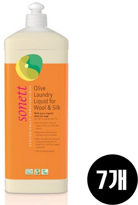 소네트 울 실크 액상 세탁 세제, 1L, 7개