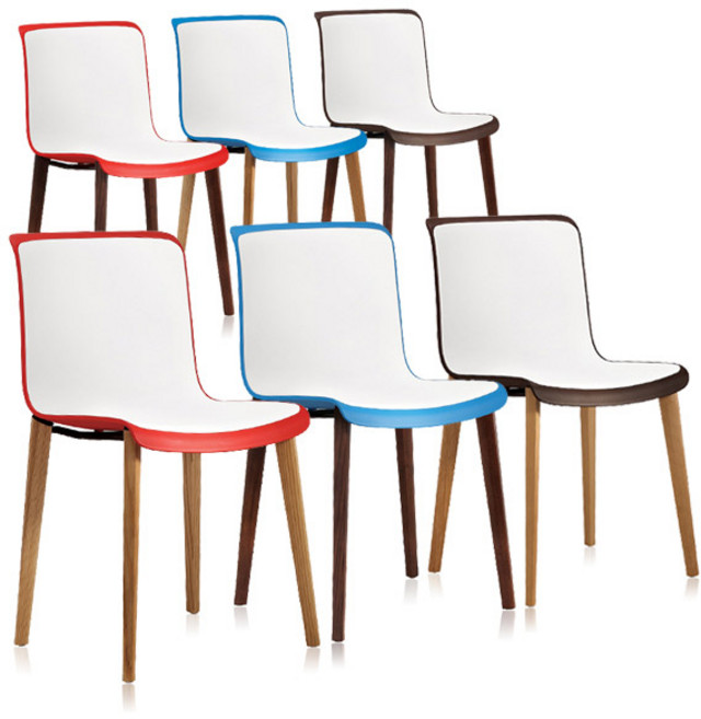 스마트퍼니처 유럽풍 애쉬원목 플라스틱 카페 인테리어 디자인체어 1인용 가정용 회의실용의자 인테리어의자, 월넛+레드, 1개