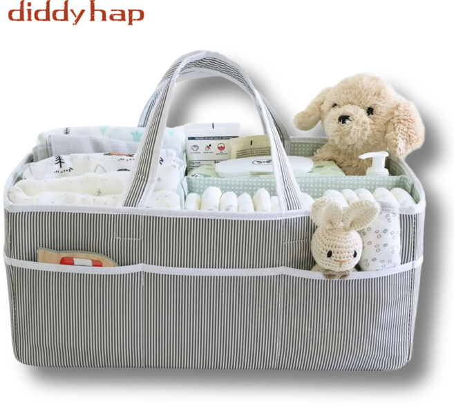 디디햅 기저귀바구니 칸막이 정리함, 스트라이프 G