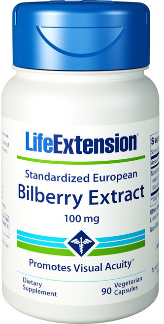 LIFE EXTENSION 山桑子萃取素食保健膠囊 100mg, 90顆, 1罐