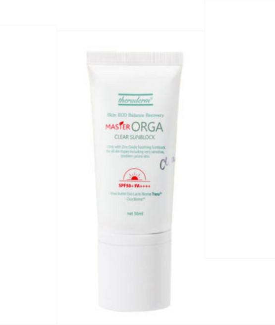 쎄라덤 마스터 오가 클리어 선블럭 SPF50 50g 무기자차 선크림