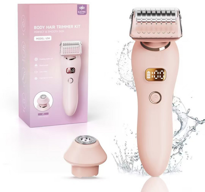올인원 Tpye-C 여성 제모기 모근제거기 비키니 모근제거기, 핑크