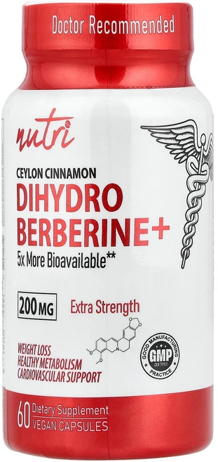 Nutri Dihydro Berberine+ 60 Vegan Capsules, Nutri, Dihydro Berberine+, Ext, 1개 - 쿠팡