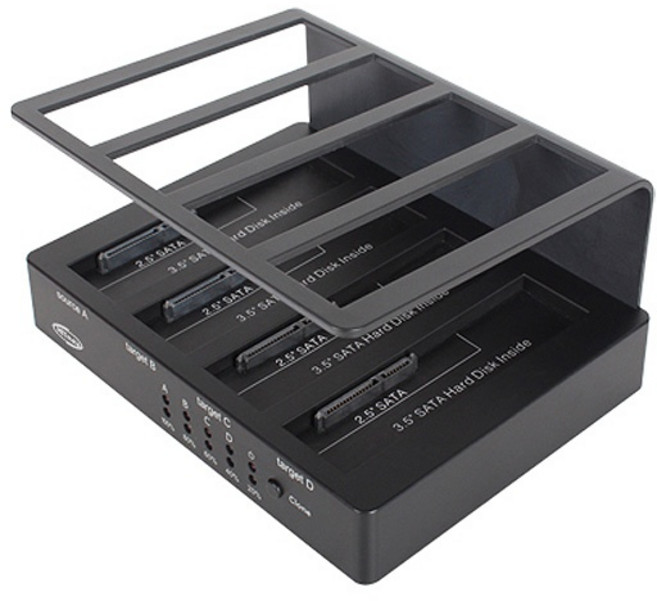 SSD/HDD 복사 하드복사기 4포트 도킹 스테이션/USB3.0 esata 지원 4bay clone/최대 4tb 지원/하드복제, 1개