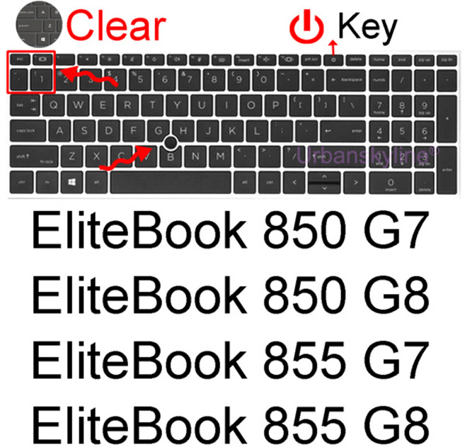 호환 HP EliteBook 키보드 커버 860 G10 865 G9 655 G10 650 G9 855 G8 850 G7 755 G6 G5 보호대 스킨 케이스 실리콘 15 16 Z, [05] Clear 850 855 G7 G8, 1개
