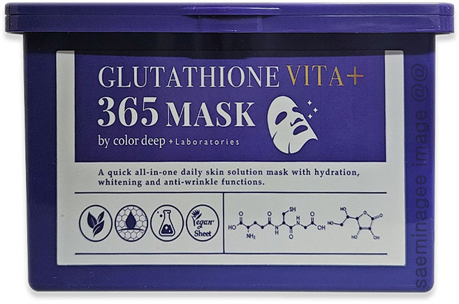 컬러딥 공식몰 2025 NEW 뽑아쓰는 글루타티온 비타+ 365 마스크팩 1통 (30매), 30개입, 1개