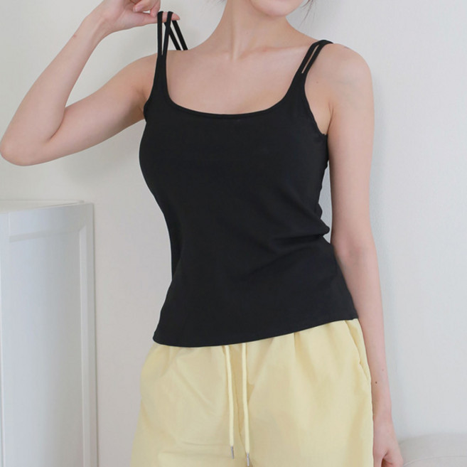 마이쏭 여성 여름나시 끈나시 이너나시 컴팩트듀얼끈나시(캡내장)