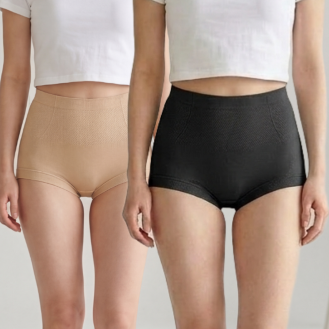 1+1 보정팬티 하이웨스트 뱃살보정 복부압박 힙업 속옷 2장세트