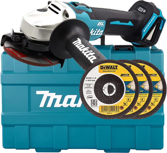 마끼다 DGA404 베어툴 사은품 증정 18V 4인치 충전 그라인더 핸드 무선 앵글 전동 그라인더, 1개