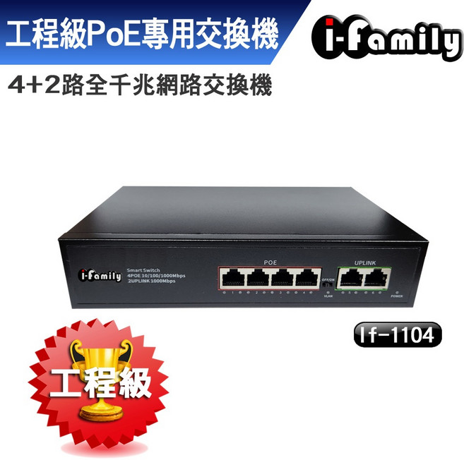i-family 工程級 PoE交換機, 1個