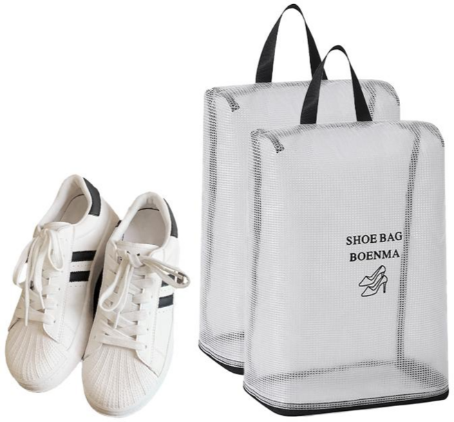 하스몰 여행용 안전보관 투명 신발 가방 파우치 2개