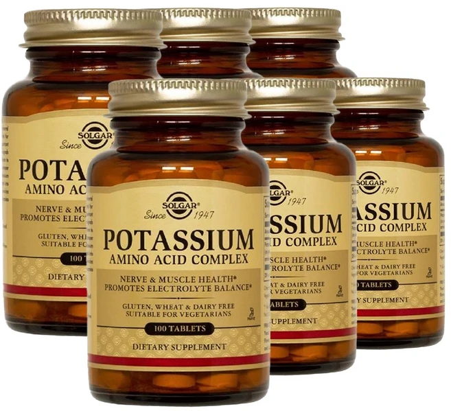솔가 포타지움 칼륨 아미노산 컴플렉스 100정 (타블렛) Solgar Potassium Amino Acid Complex (100 Tablets) -6개 SET, 6개 - 쿠팡