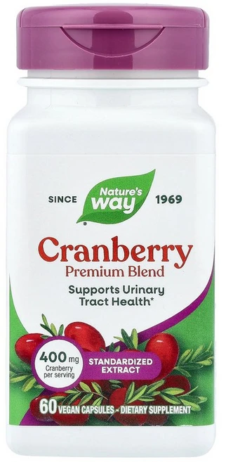 Nature's Way 크랜베리 400mg 베지 캡슐 60정 Way (네이처스 웨이), 60 개, 1개 - 쿠팡