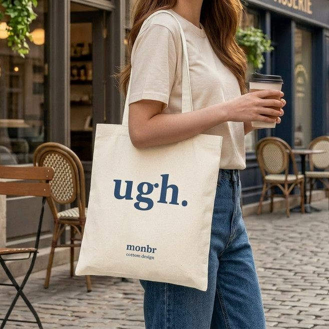 라크텍 가볍게 들기 좋은 에코백 데일리 캔버스