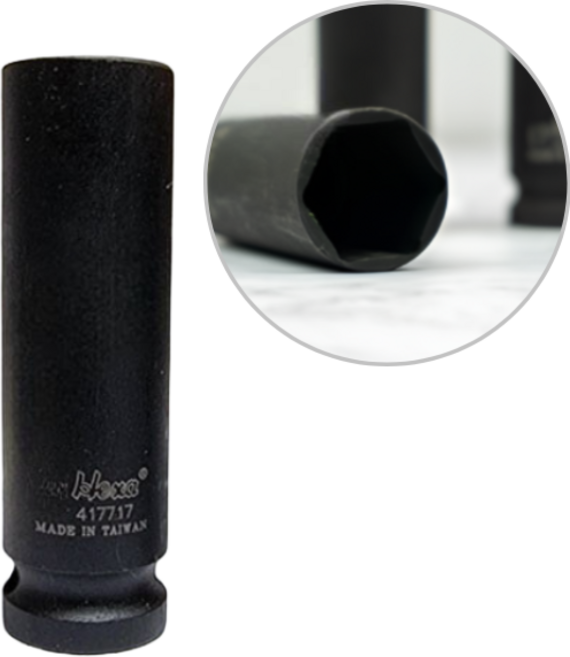 HEXA 1/2 얇은형 임팩 롱 복스알 17mm 날씬형 휠너트소켓 마이너스 복스, HEXA 1/2얇은형복스알17MM