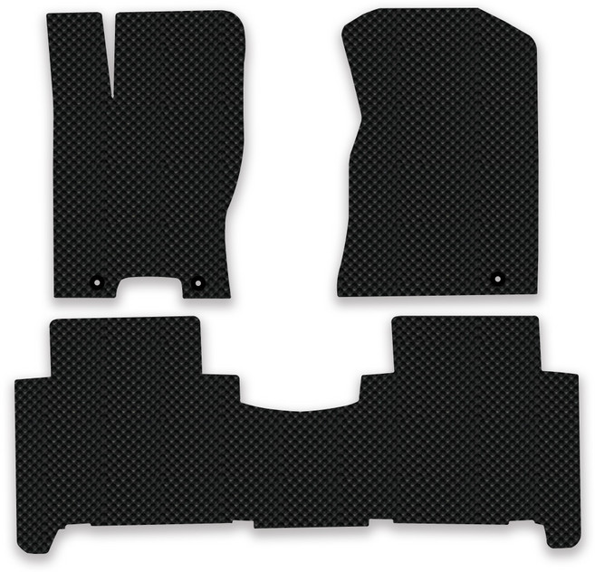 DXSOAUTO 올뉴 더뉴 모하비 (-19년) 전용 3D 엠보싱 차세대 고무매트 1열2열 세트, 블랙, 132 모하비(올뉴모하비/더뉴모하비)(~19년8월)
