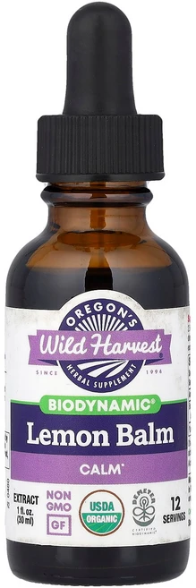 Oregon's Wild Harvest Biodynamic® Lemon Balm Calm 1 fl oz 30 ml, Oregon's Wild Harvest, Biodyna, 30ml - 쿠팡