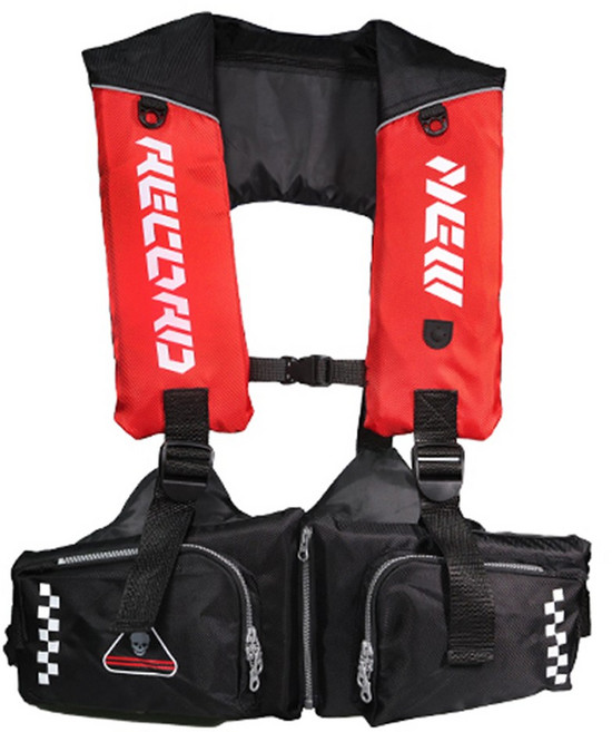 루코 갯바위 겸용 낚시 구명복 낚시용 스포츠형 구명조끼 블랙, 레드