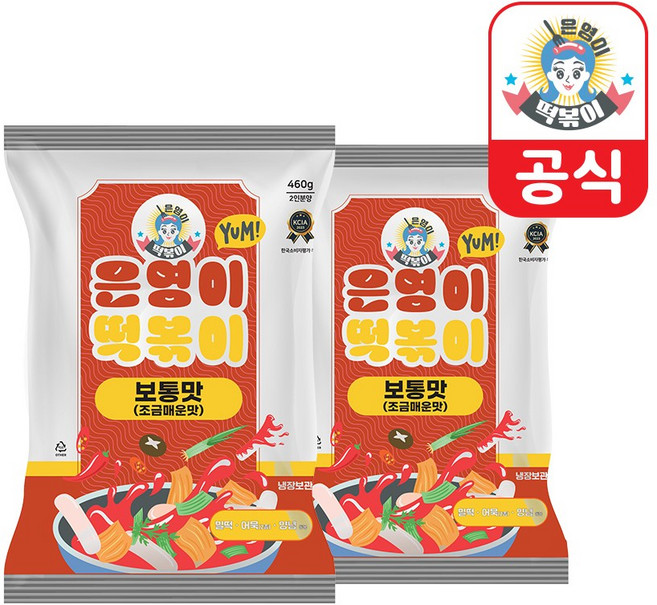 은영이떡볶이 떡볶이 밀키트 [보통맛] 2인분, 2개, 460g