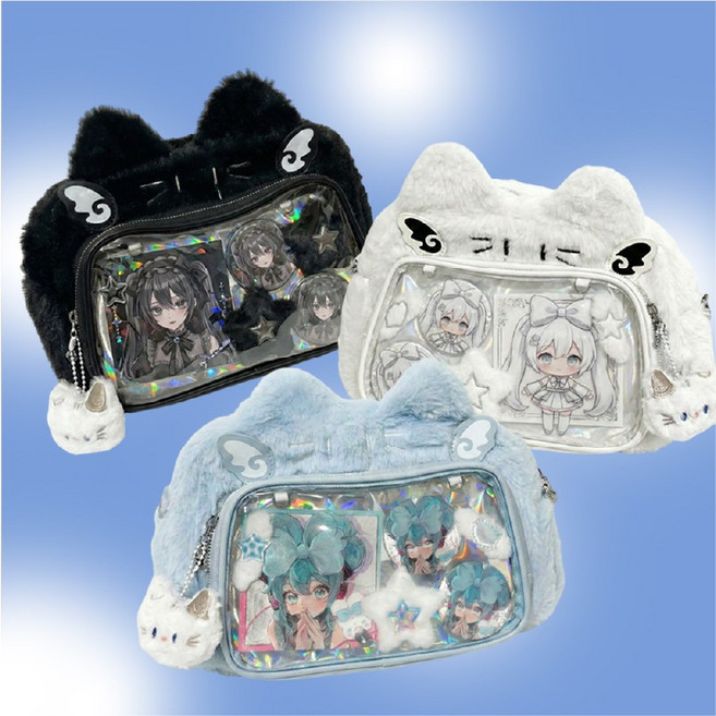 뮤뮤 털 고양이 가방 키링증정 이타백 백팩 크로스백 숄더백 귀여운 학생 Y2K