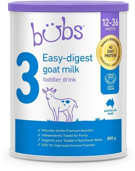 호주 법스 Bubs Goat Toddler Formula 12개월이상 3단계 토들러 아기 산양 분유, 800g, 1개 - 쿠팡