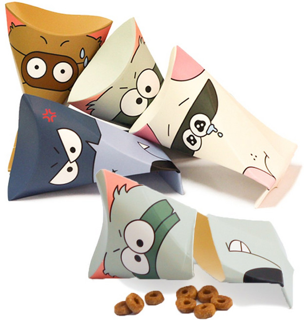 포우퀘스트 간식 보물찾기 종이 노즈워크 장난감, 혼합, 20개