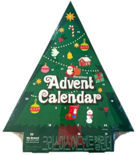노브랜드 크리스마스 어드벤트캘린더, 1개, 140g