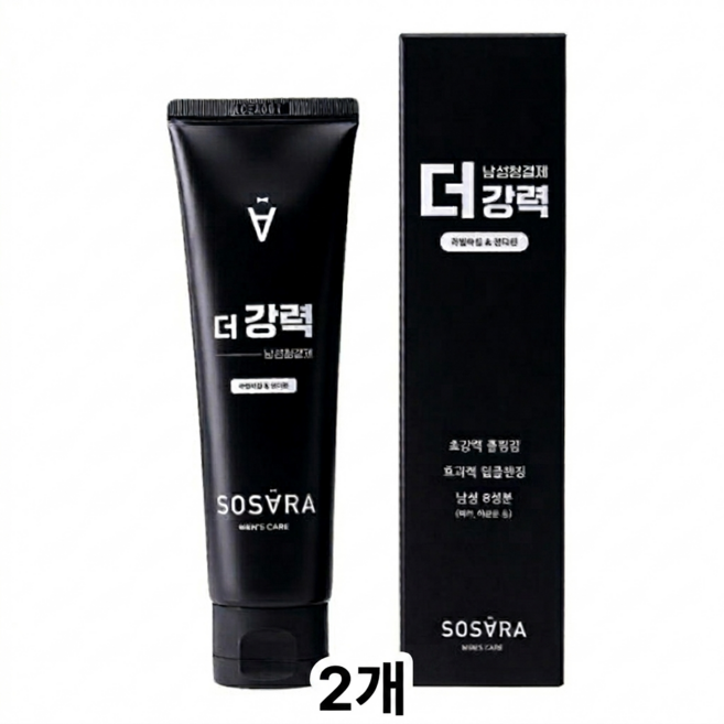 [국가대표 공식 후원 청결제] 소사라 더 강력 쿨링 남성 청결제 항문 사타구니 고환 가려움 세정제 100ml, 2개