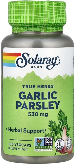 솔라레이 Solaray True Herbs 마늘 파슬리 베지 캡슐 100정125727원산지:기타, 솔라레이 Solaray, True Herbs, 마늘 파, 1개, 100정 - 쿠팡