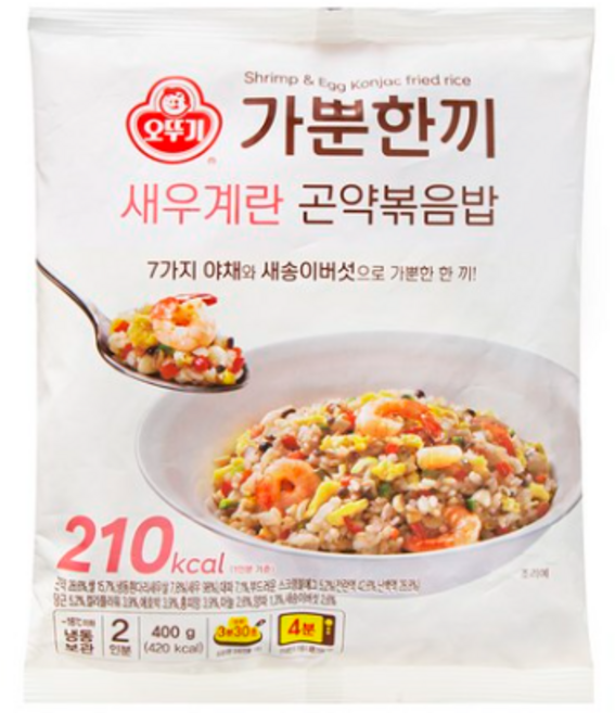 오뚜기 가뿐한끼 새우계란곤약볶음밥, 10개, 400g