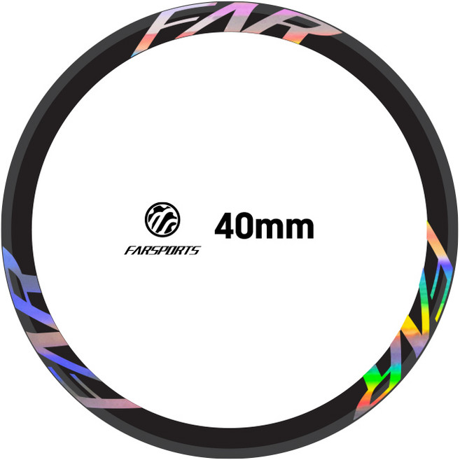 자전거 휠 데칼 스티커 파슾 40mm FAR 파스포츠 12장 1set, 홀로그램, 사용안해요꽉채워주세요
