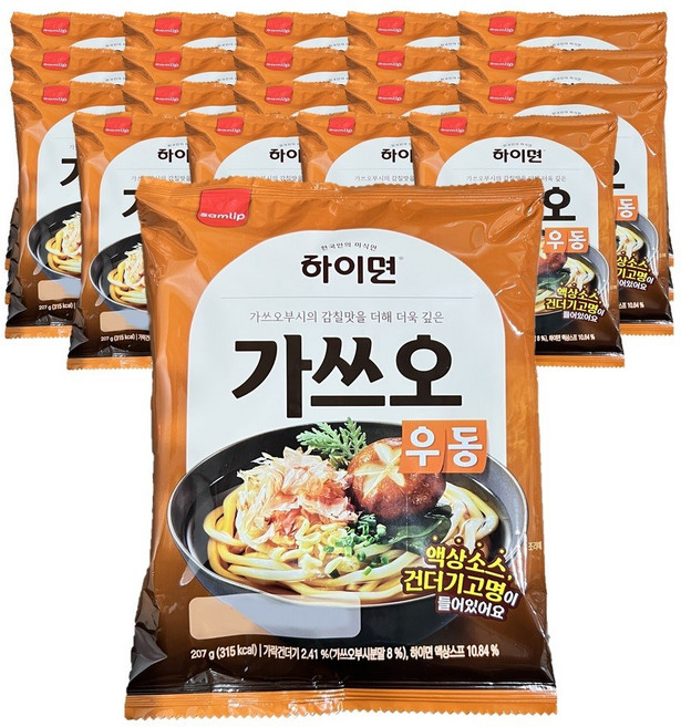 하이면 가쓰오우동, 207g, 20개