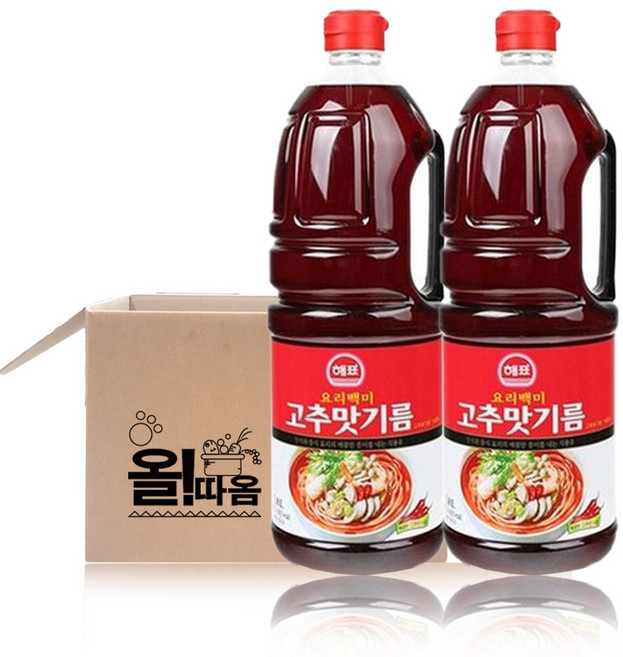 해표 요리백미 고추맛기름, 1.8L, 2개
