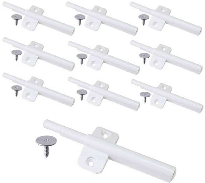 원터치자석 턱 날개형 문짝 충격 완충기 빠찌링 10P, 화이트