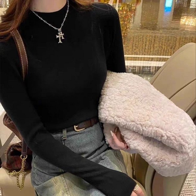 holssi 여성 고급원단 반폴라 니트 4컬러 비스코스