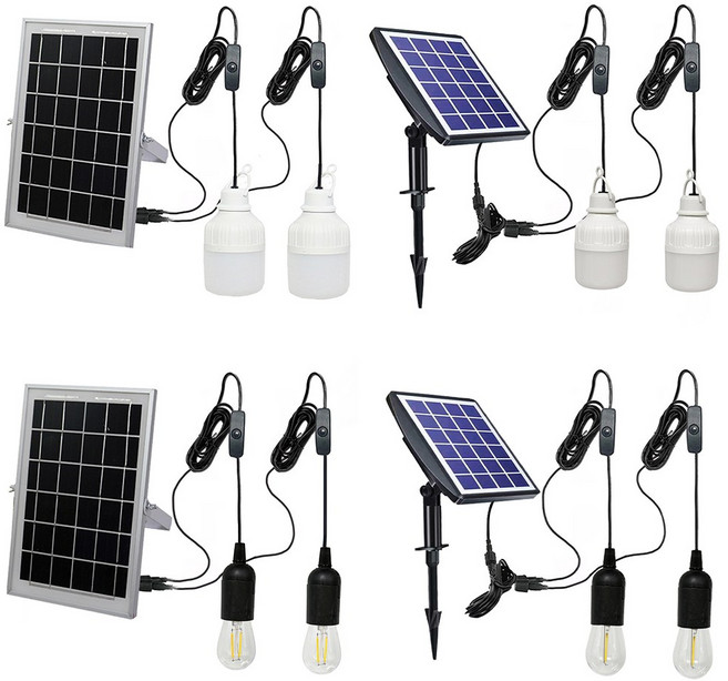 비상 태양광 LED 램프 2개 천장등 야외등 조명 실내 실외 겸용 베란다 창고 테라스, 에디슨(전구색)3W