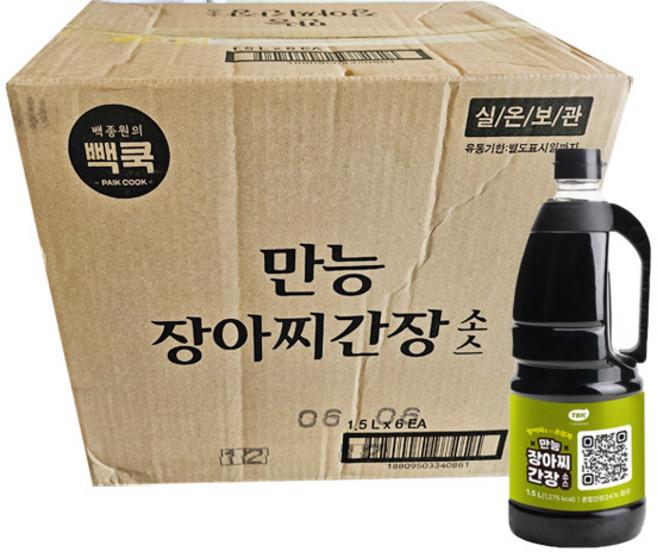 백종원 만능장아찌간장소스, 6개, 1.5L