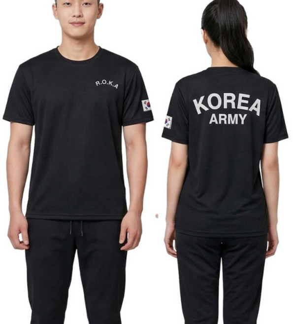 ROKA 로카 반팔티셔츠 육군 군인 아미 KOREA 체육대회 단체 유니폼