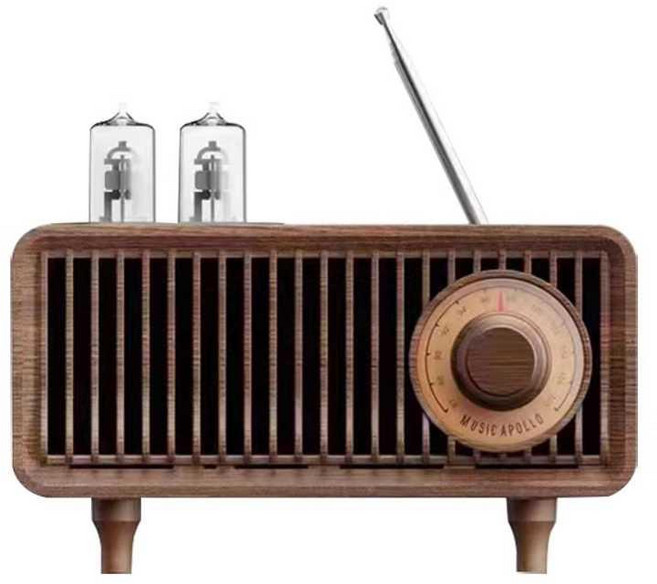 클래식 진공관 라디오 탁상용, 로즈우드 골드