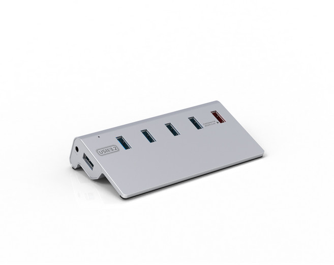 넥스트유 USB-A 3.2 Gen2 10G 퀵차지 5포트 확장 유전원 허브 NEXT-346U3QC-10G, USB허브-[NEXT-346U3QC-10G}, 1개