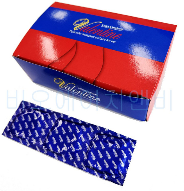 발렌타인 콘돔 100개 업소용 대용량 사은품 증정, 100개입, 1개